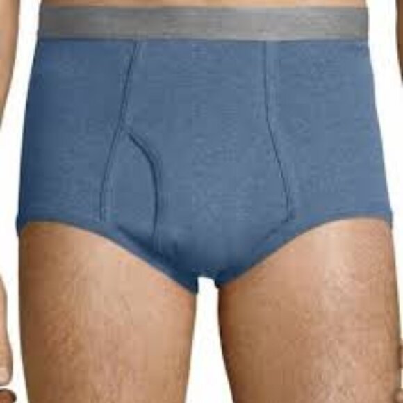 Stafford 3-Pack Men's 100% Cotton Full-Cut Briefs Assorted Blues New With Tags S - Picture 1 of 1